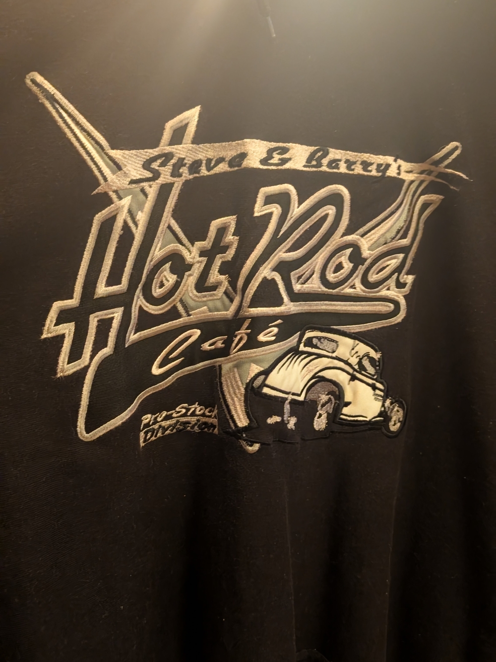 Vintage Y2K Steve & Barry's Black Hot Rod Café Graphic Sweatshirt